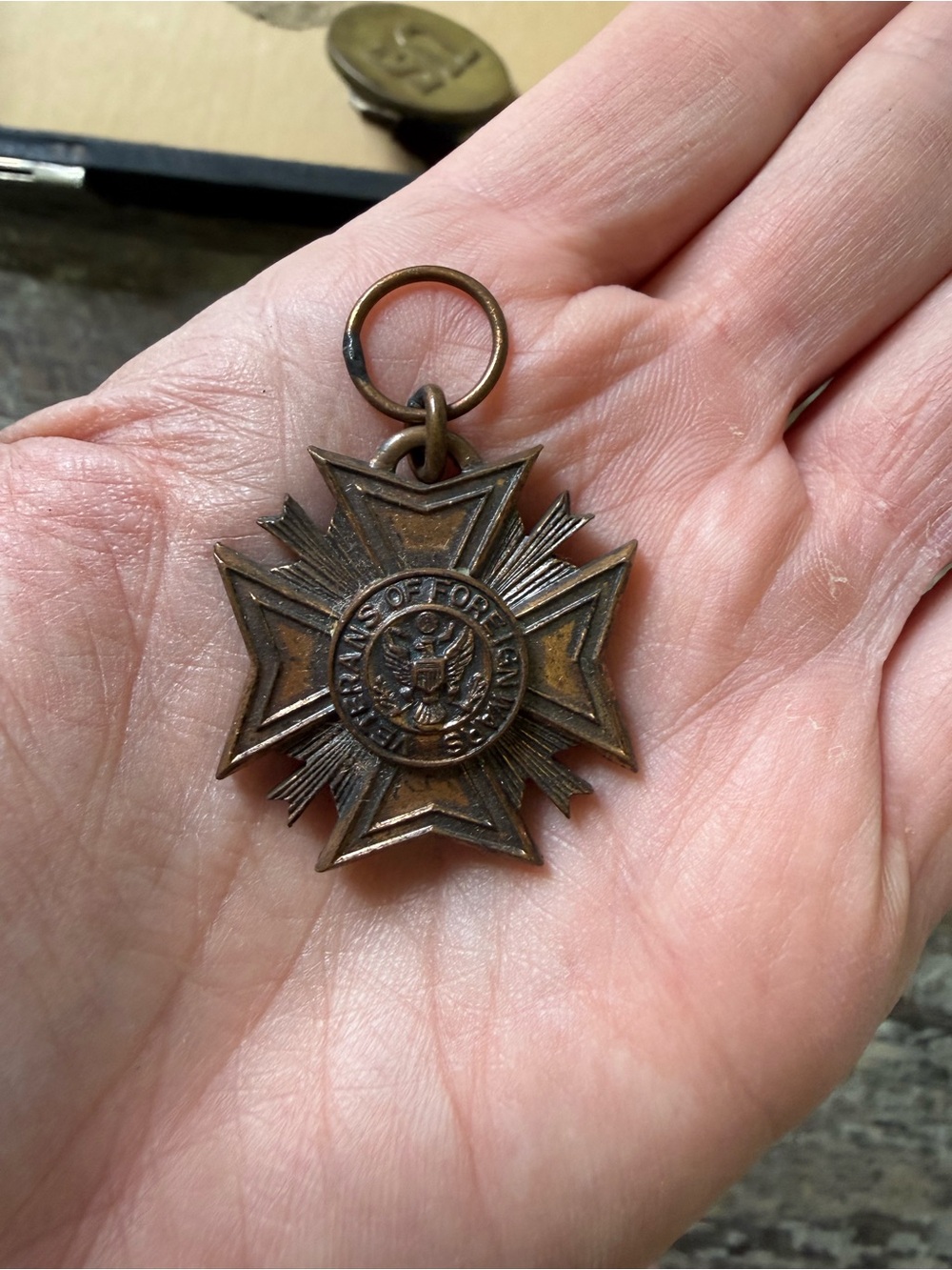 2 for $30 sale: vintage membership metal Veterans of Foreign Wars (VFW)